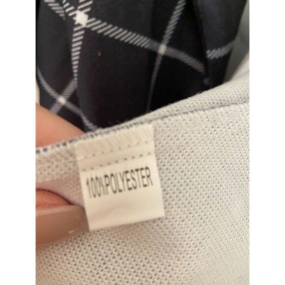 Blue Plaid Shawl Collar Belt Overcoat-BloomChic (Sz 16) - Picture 8 of 8